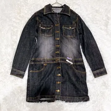 M0197 [ 데님 원피스 ] 아우터 스티치 스트레치성 포켓 부착