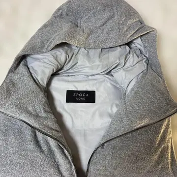 EPoca 그레이 후드 부착 다운 베스트 M 사이즈