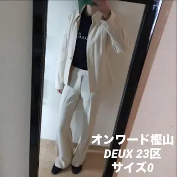 온워드 카시야마 DEUX 23구 아이보리 셋업 수트 와이드 팬츠