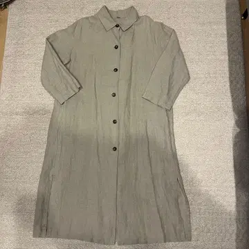 Mila Owen 린넨 롱 셔츠 라이크 코트