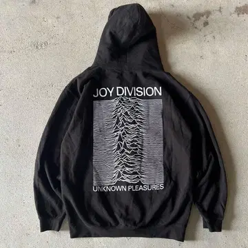 JOY DIVISION UNKNOWN PLEASURES 지퍼 후드티 블랙