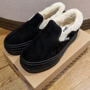 VANS 통굽 보아 슬립온 블랙 25cm