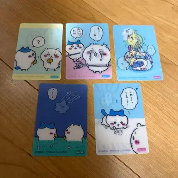 치이카와 오늘의 보상 주머니 카드 5장 세트 하치와레 토끼