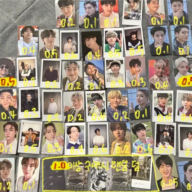 방탄소년단 알엠진슈기제이홉지민뷔정국 포카 양도