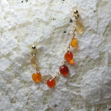 고품질 파이어 오팔 그라데이션 귀걸이