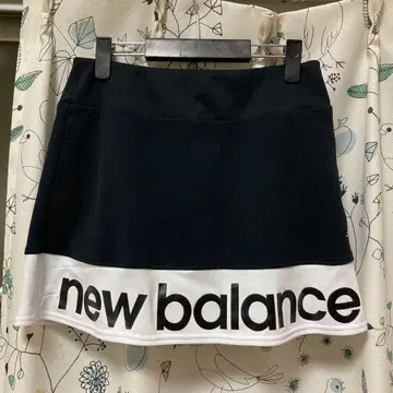 new balance 여성용 골프 스커트 블랙/화이트 L