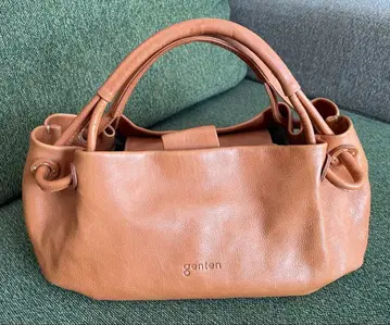 genten 카멜 가죽 핸드백 추천 풍성하고 귀여운