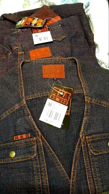 관동 토비 컬러 데님 베스트 M과 3 초롱 w76 세트