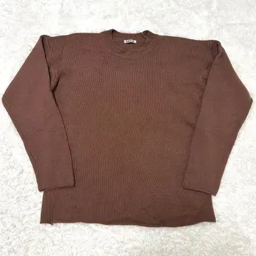 새상품급 AURALEE 오라리 크루넥 니트 스웨터 브라운 3