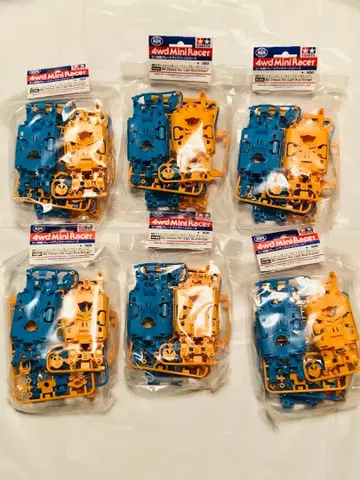 [미니 사륜구동] MS 컬러 섀시 세트 (라이트 블루 오렌지) x 6세트