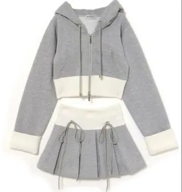 bubbles 바이컬러 맨투맨 셋업 그레이