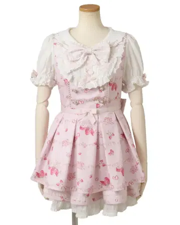 LIZLISA Creamy Berry 패턴 셋업 핑크