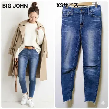 BIG JOHN 스트레치 스키니 데님 컷오프 앵클 기장 일본제