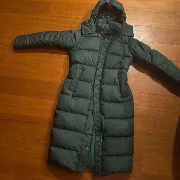 룰루레몬 원더 퍼프 그린 후드 부착 롱 다운 자켓 사이즈 6