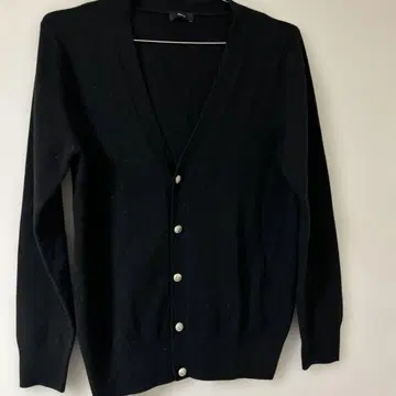 Edition 블랙 가디건 골드 버튼 투모로우랜드 캐시미어 혼방