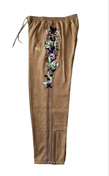 더블렛 CHAOS EMBROIDERY SUEDE TRACK PANTS