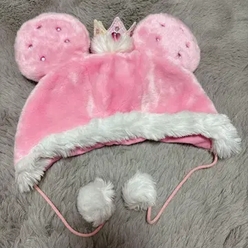 도쿄 디즈니 리조트 미니 팬캡 핑크 왕관