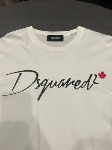 DSQUARED2 로고 T셔츠 L 화이트