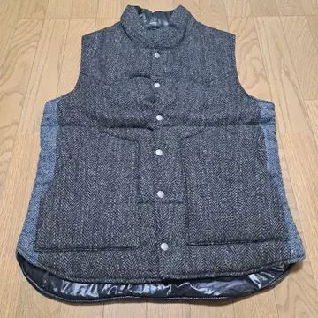최종 가격 Harris Tweed 다운 베스트 L