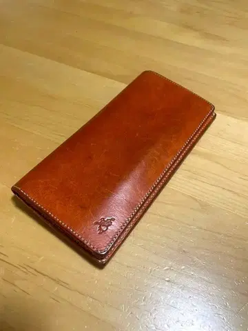 [카타코] 가죽 슬림 장지갑 브라운