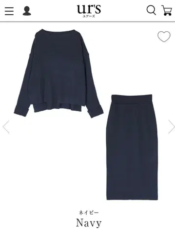 ur's 네이비 니트 셋업