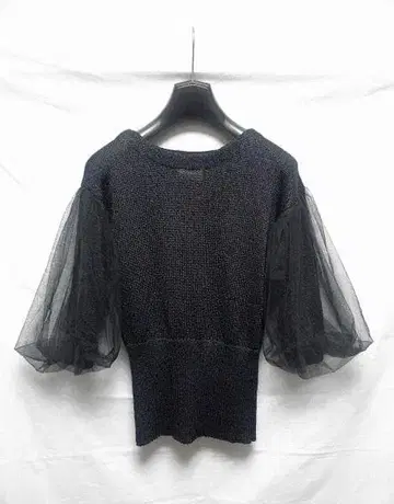 BANSAN 튤 슬리브 니트