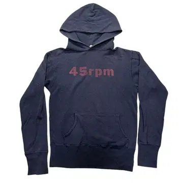 45rpm 후드 후드티 네이비 코튼