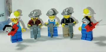 레고 미니 피규어 작업자 5체 세트