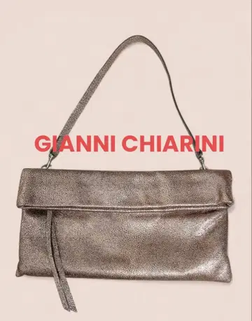 지안니 키아리니 브론즈 클러치 백 가죽 파티