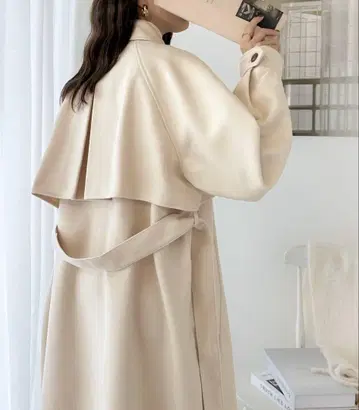 2way 스탠드 카라 볼륨 슬리브 롱 체스터 코트