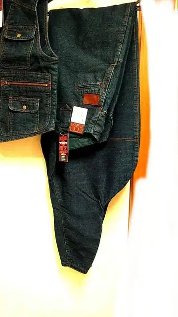 관동 토비 컬러 데님 베스트 M과 3 초롱 w76 세트