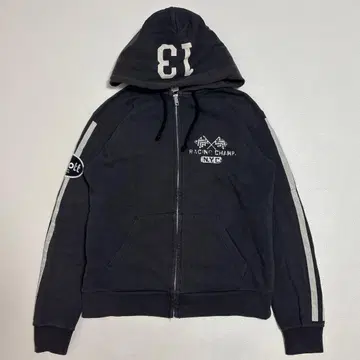 Schott N.Y.C. 지퍼 후드티 페이드 흑먹색