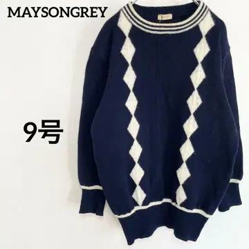 MAYSONGREY 메이슨 그레이 스웨터 네이비 빈티지 코디