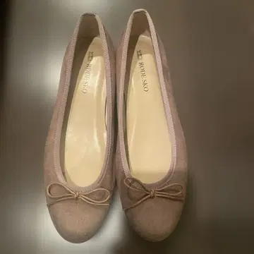 새상품급 RODE SKO 리본 포함 플랫슈즈 38 베이지