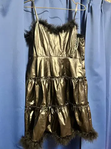 블랙 프릴 원피스 M