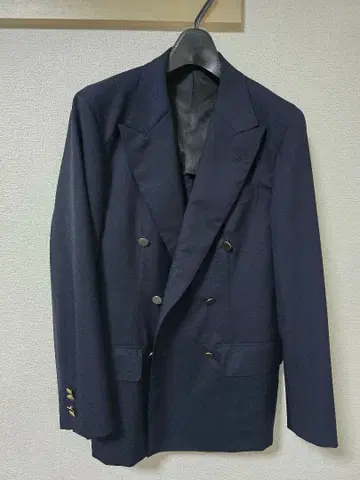 edifice 네이비 더블 브레스트 44