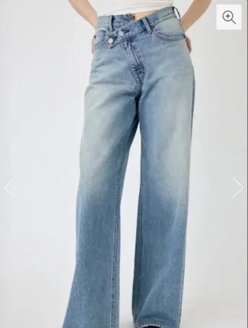 moussy CROSS WAIST 크로스 허리 와이드 스트레이트 데님 2