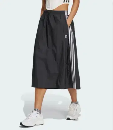 adidas originals 쓰리 스트라이프 롱 스커트 플레어