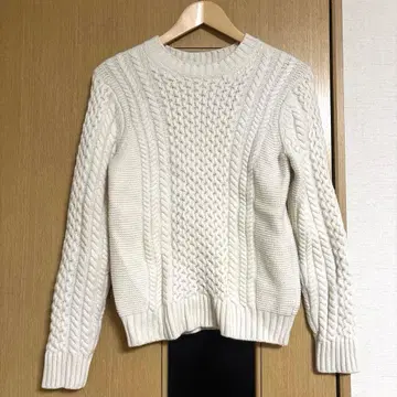 ANAYI 니트 니트탑 케이블 니트 스웨터 울