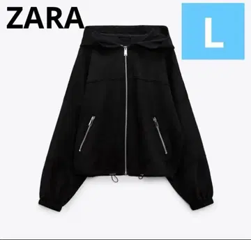 ZARA 후드 부착 블랙 자켓 L 사이즈