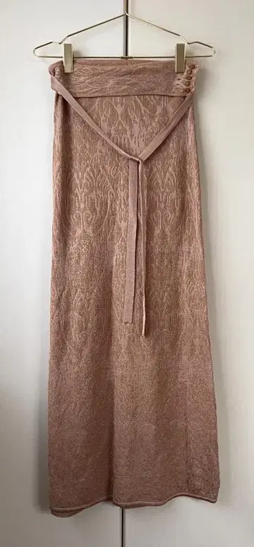 TAN IKAT PATTERN SKIRT 탄 니트 스커트