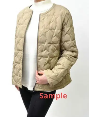 별 패턴 퀼팅 경량 다운 자켓