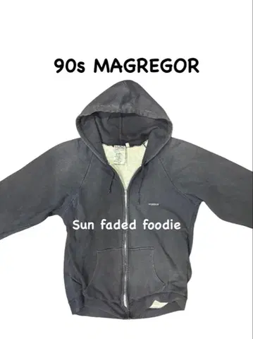 [90s] Magregor 선 페이드 지퍼 후드티 Vintage