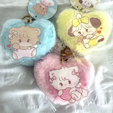 mikko 복슬복슬 키링 3종 세트 무스 라떼 수플레