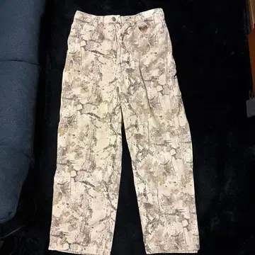 ZARA 추상 패턴 배기 핏 카펜터 팬츠