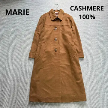 새상품급 MARIE 고급 캐시미어 100% 롱 코트 발마칸 카멜
