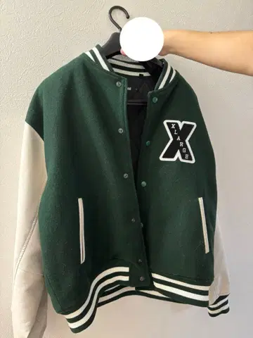 Xlarge 바시티 자켓 다크 그린