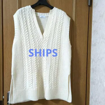 새상품급 SHIPS any White 루즈핏 롱 베스트
