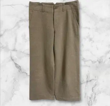 마나렛 하우엘 베이지 와이드 팬츠 3개 버튼