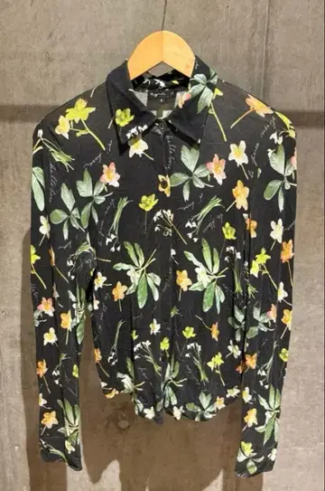 agnesb 포토 프린트 플라워 셔츠